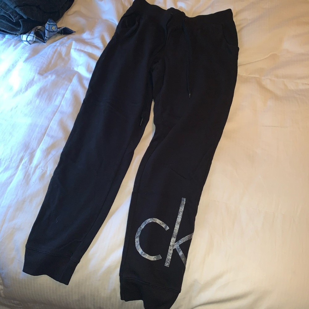 Black Calvin Klein jogger sweatpants